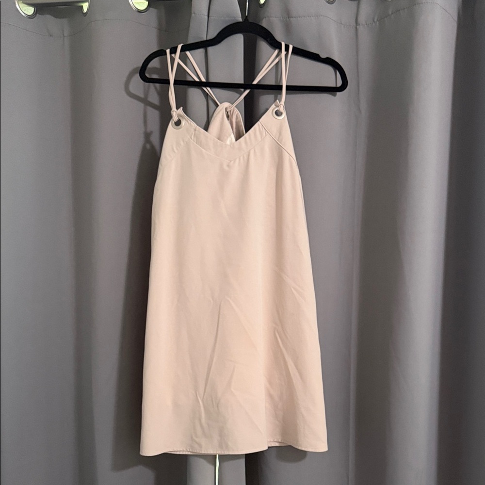 Chic Strappy Cream Dress